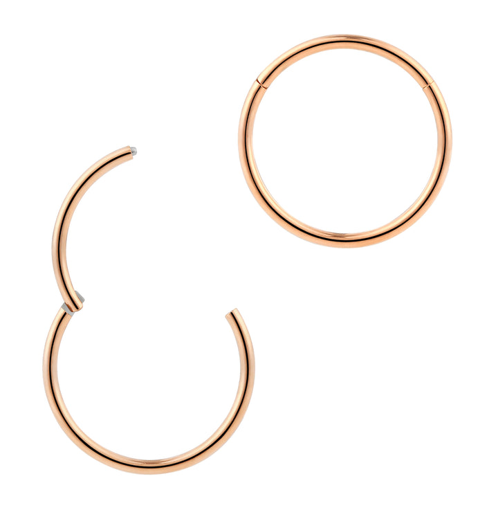 1 Piece 18G Stainless Steel Polished Hinged Hoop Segment Nose Ring Earring 6mm – 13mm
