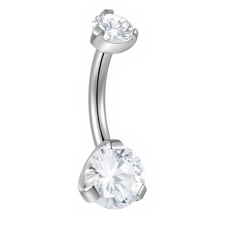 1pc Titanium Internally Threaded Gem Belly Button Barbell