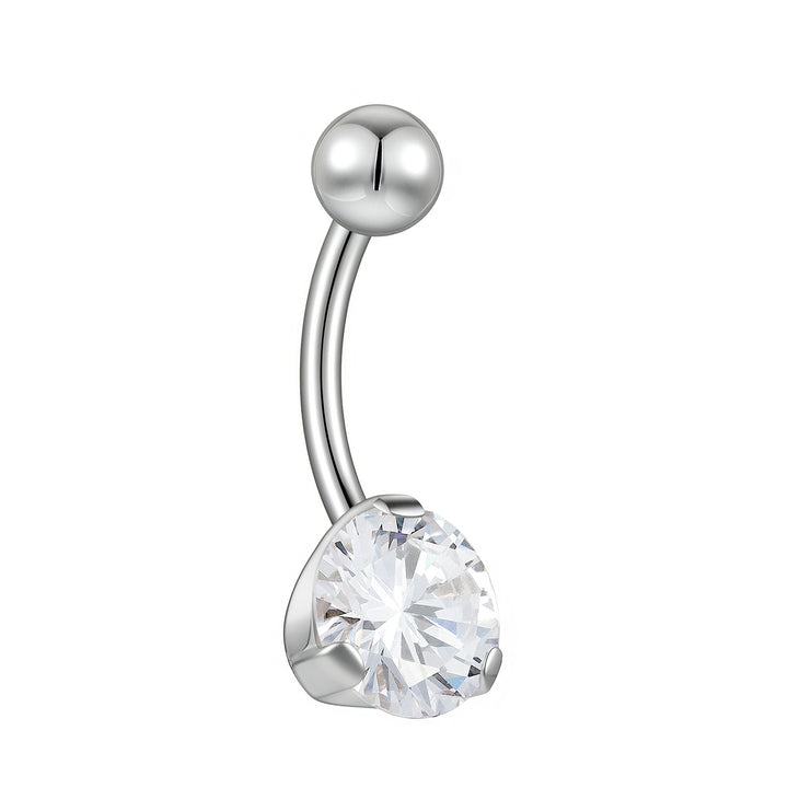 1pc Titanium Internally Threaded Gem Belly Button Barbell