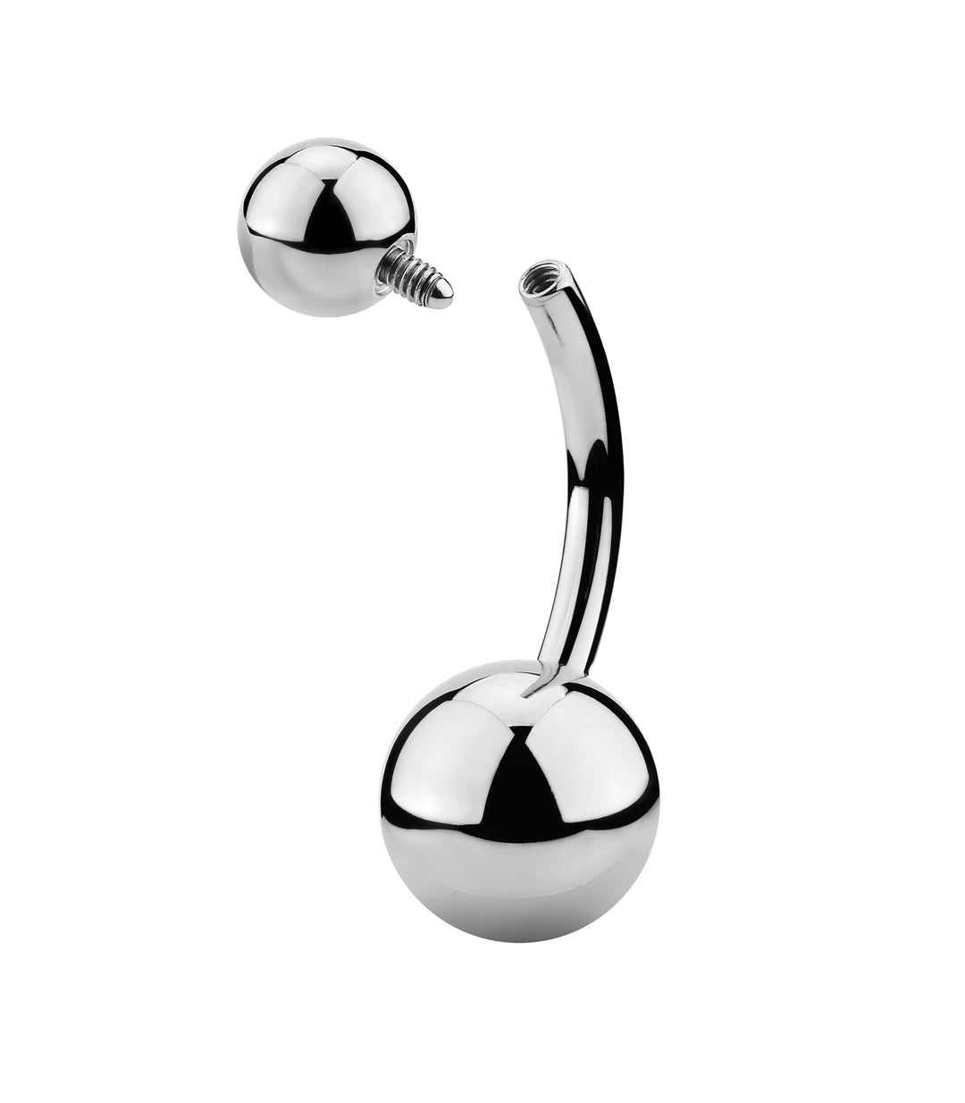Titanium Belly Button Ring Internally Threaded Navel Piercing Barbell 8mm 10mm 12mm 14mm 14G Piercing Jewellery