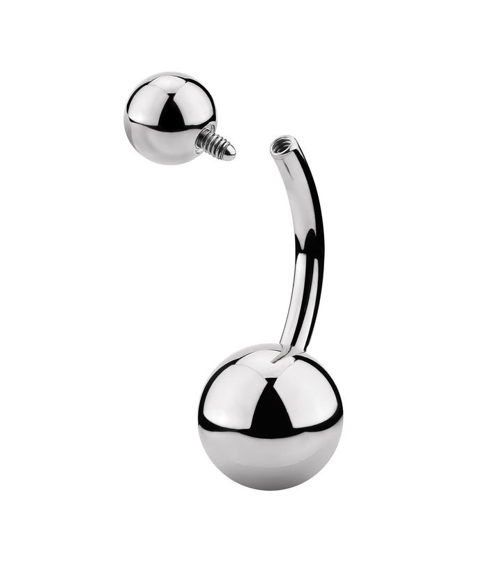 Titanium Belly Button Ring Internally Threaded Navel Piercing Barbell 8mm 10mm 12mm 14mm 14G Piercing Jewellery