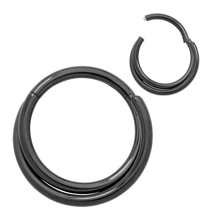 1 Piece 16G Titanium Double Twist Hinged Hoop Segment Ring Earring 8mm 10mm