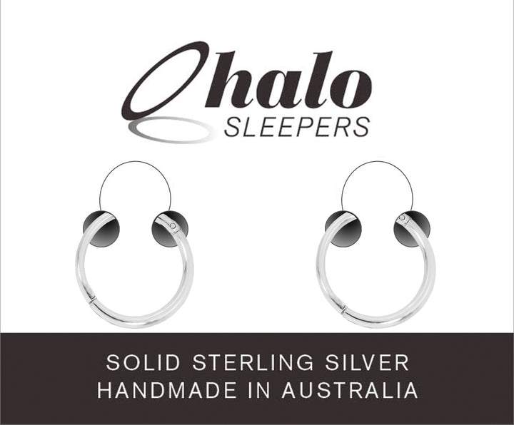 1 Pair Solid Sterling Silver Hinged Hoop Earrings Sleeper Earrings 8mm - 14mm