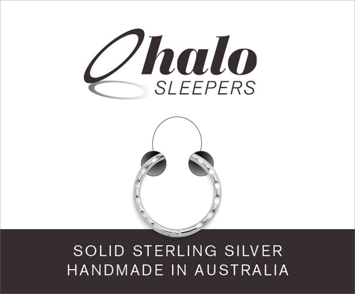 1 Piece Solid Sterling Silver Faceted Hinged Hoop Sleeper Earring 8mm - 14mm