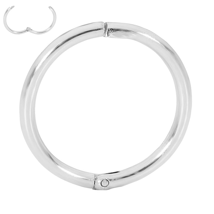1 Piece Solid Sterling Silver Hinged Hoop Sleeper Earring 8mm - 14mm