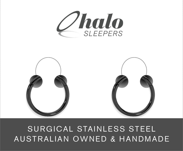 1 Pair 16G Stainless Steel Polished Hinged Hoop Sleeper Earrings 6mm - 16mm