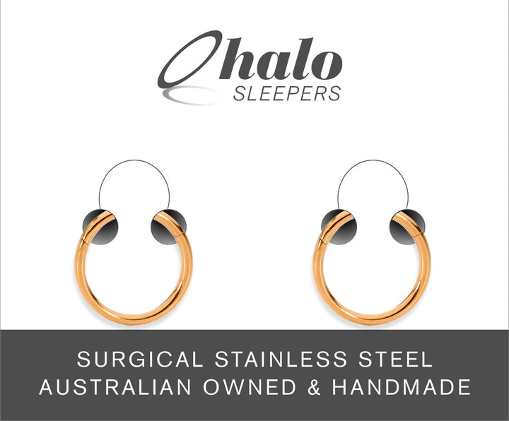 1 Pair 20G (thinnest) Stainless Steel Polished Hinged Hoop Sleeper Earrings 6mm - 10mm