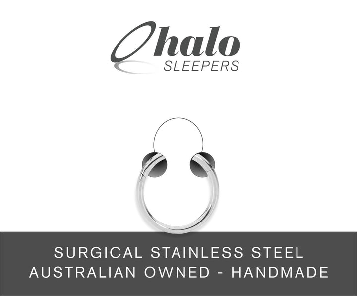 1 Piece 8G Stainless Steel Polished Hinged Hoop Segment Nose Ring Earring 10mm – 18mm