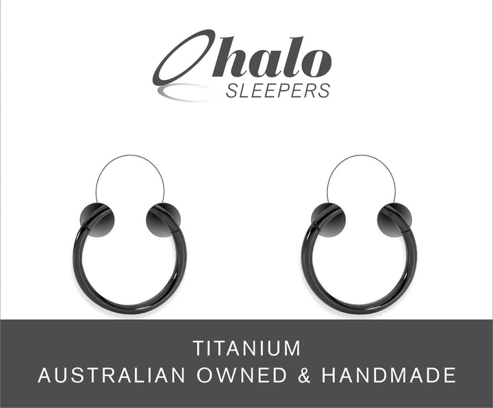 1 Pair 20G (thinnest) Titanium Polished Hinged Hoop Sleeper Earrings 6mm – 10mm