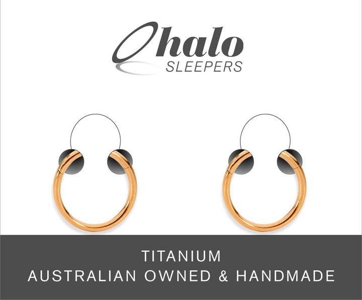 1 Pair 14G (Thickest) Titanium Polished Hinged Hoop Sleeper Earrings 6mm – 12mm
