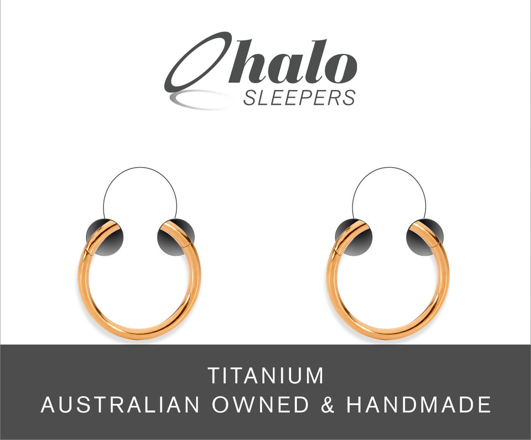 1 Pair 20G (thinnest) Titanium Polished Hinged Hoop Sleeper Earrings 6mm – 10mm