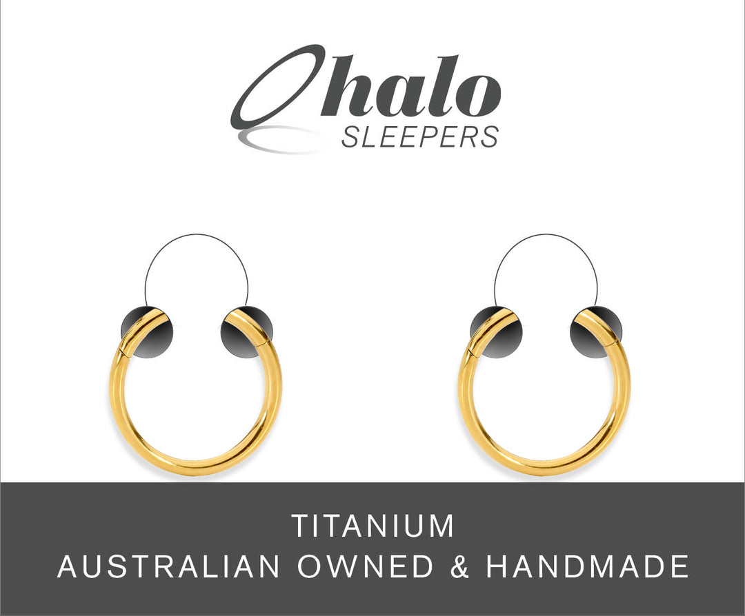 1 Pair 20G (thinnest) Titanium Polished Hinged Hoop Sleeper Earrings 6mm – 10mm