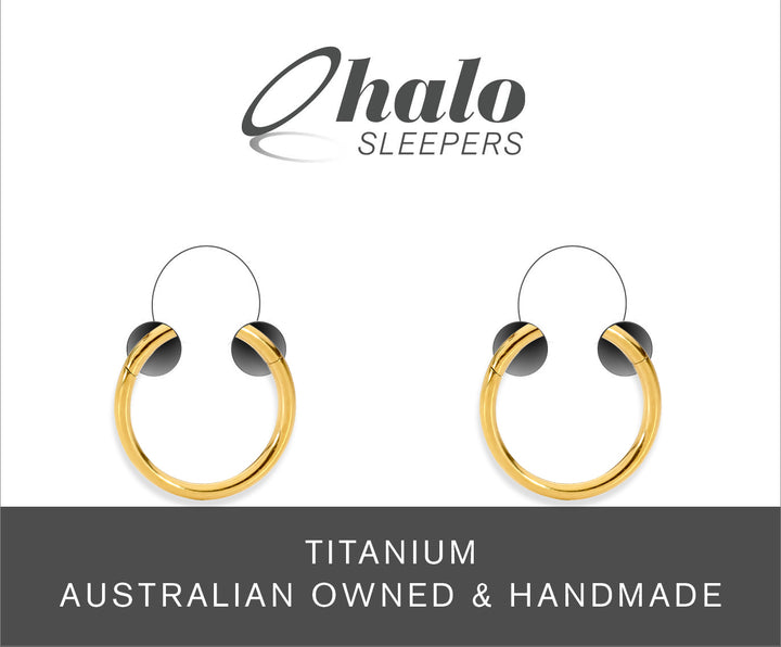 1 Pair 20G (thinnest) Titanium Polished Hinged Hoop Sleeper Earrings 6mm – 10mm