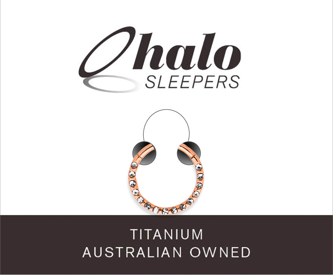 1 Piece 16G Titanium Gem Hinged Hoop Segment Ring Earring 6mm - 10mm