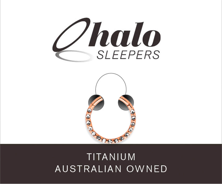1 Piece 16G Titanium Gem Hinged Hoop Segment Ring Earring 6mm - 10mm