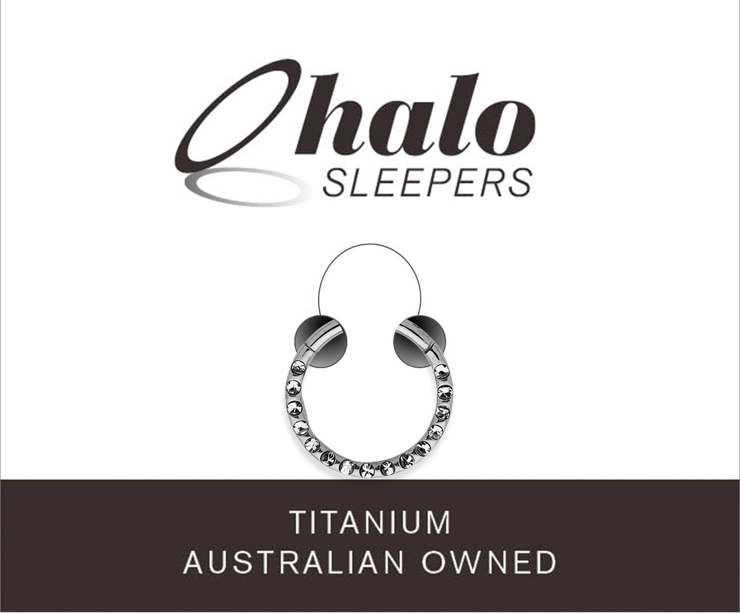 1 Piece 16G Titanium Gem Hinged Hoop Segment Ring Earring 6mm - 10mm