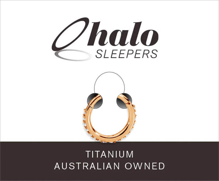1 Piece 16G Titanium Pave Gem Set Hinged Hoop Segment Ring Earring 5mm - 14mm