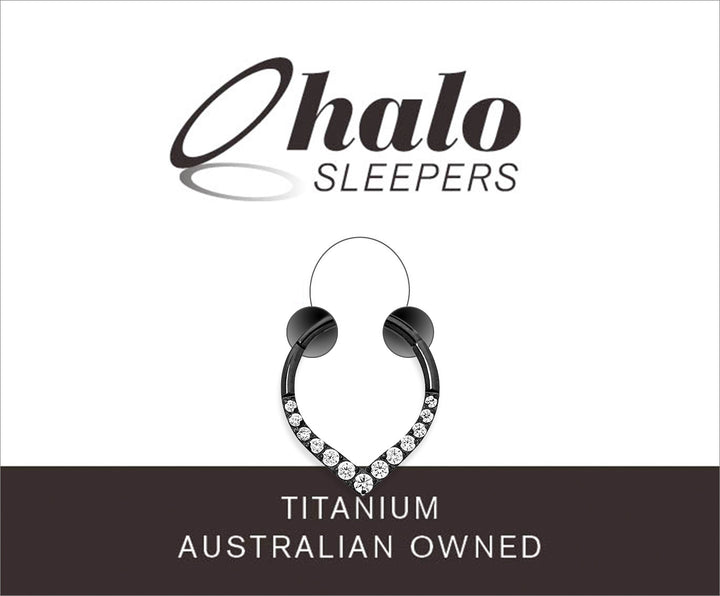 1 Piece 16G Titanium Gem Tear Drop Hinged Hoop Segment Ring Earring 8mm 10mm