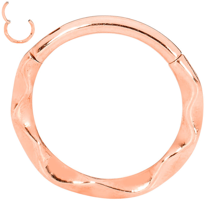 1 Pair Surgical Steel 16G Twist Hinged Hoop Sleeper Earrings