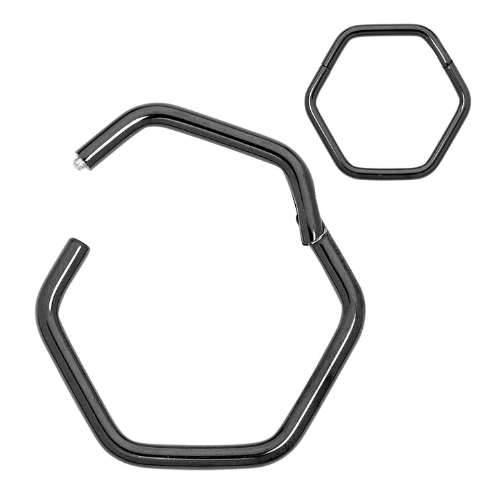 1 Piece 18G Titanium Hinged Hoop Segment Ring Earring 8mm 10mm