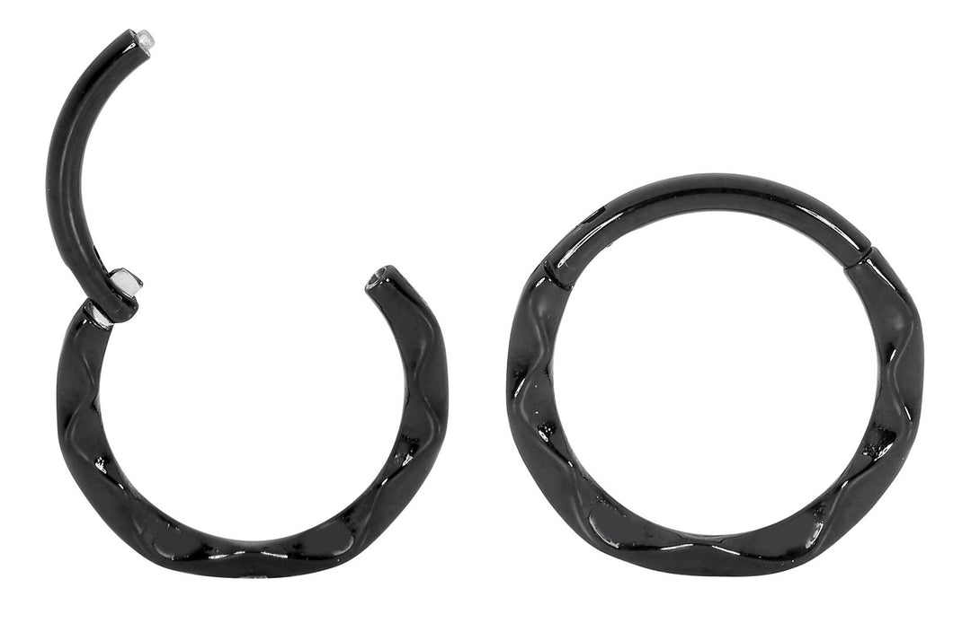 1 Pair 16G Stainless Steel Twist Hinged Hoop Sleeper Earrings 8mm 10mm
