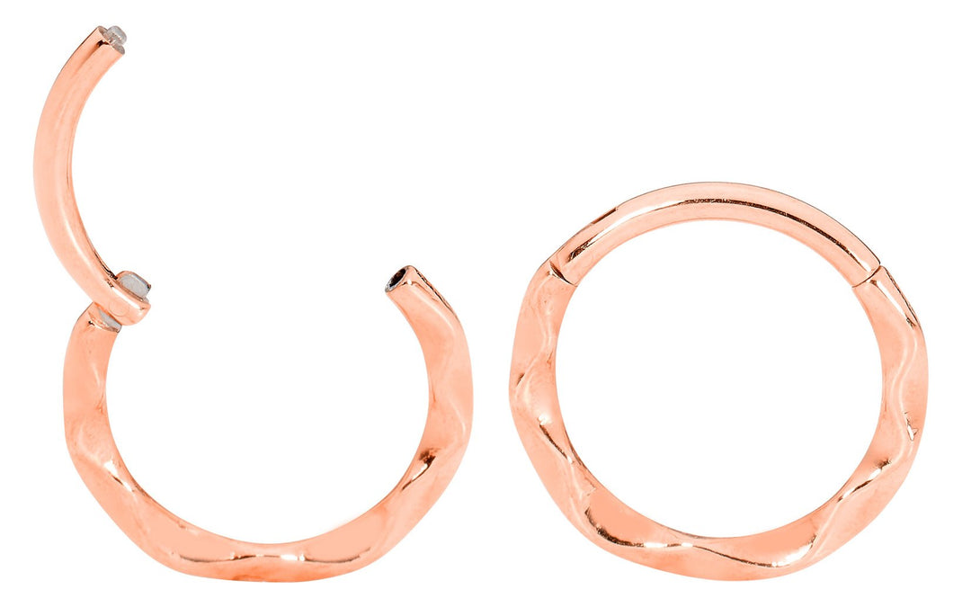 1 Pair 16G Stainless Steel Twist Hinged Hoop Sleeper Earrings 8mm 10mm