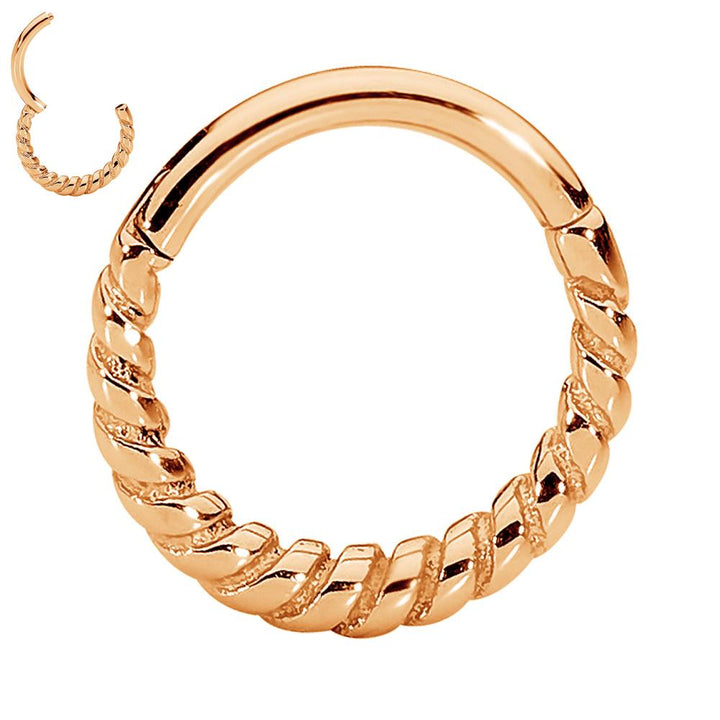 1 Piece 16G Stainless Steel Twist Hinged Hoop Segment Ring Earring 8mm 10mm