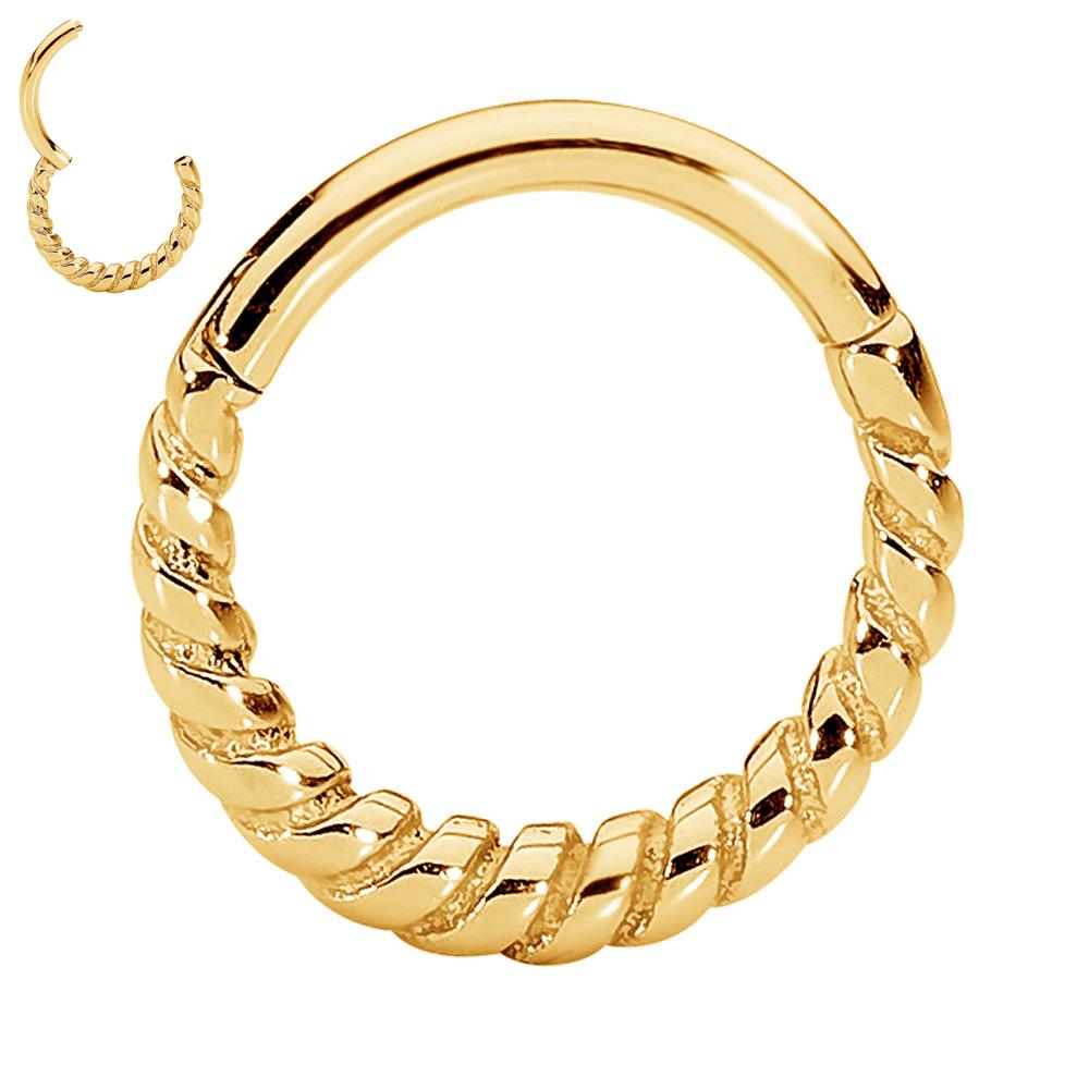 1 Piece 16G Stainless Steel Twist Hinged Hoop Segment Ring Earring 8mm 10mm