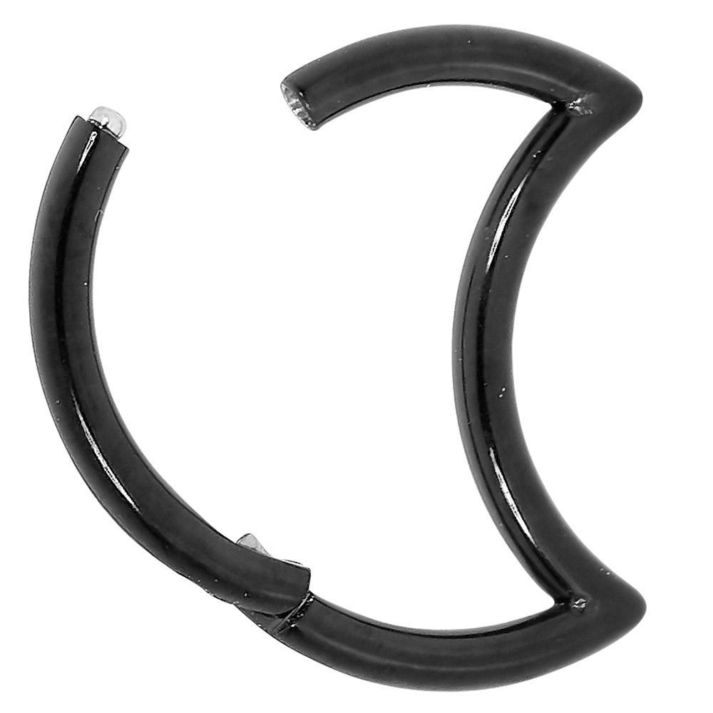 365 Sleepers 1 Piece Titanium Moon Hinged Segment Ring - 18G - PFGWholesale