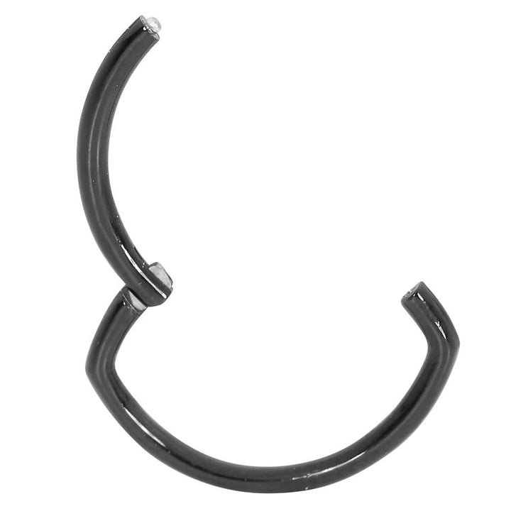 1 Piece 16G Stainless Steel Oval Hinged Hoop Segment Ring Earring 6mm 8mm