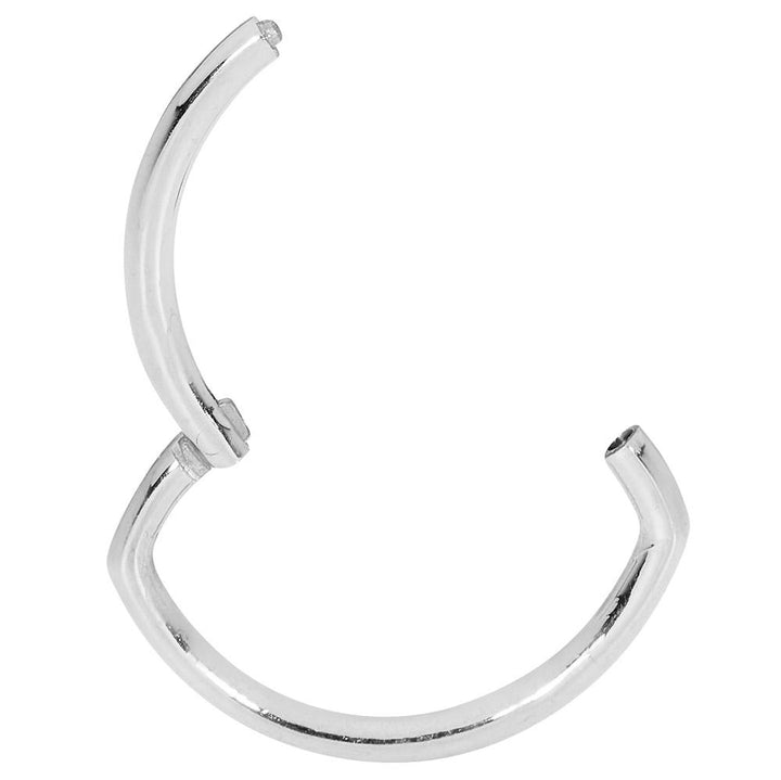 1 Piece 16G Stainless Steel Oval Hinged Hoop Segment Ring Earring 6mm 8mm