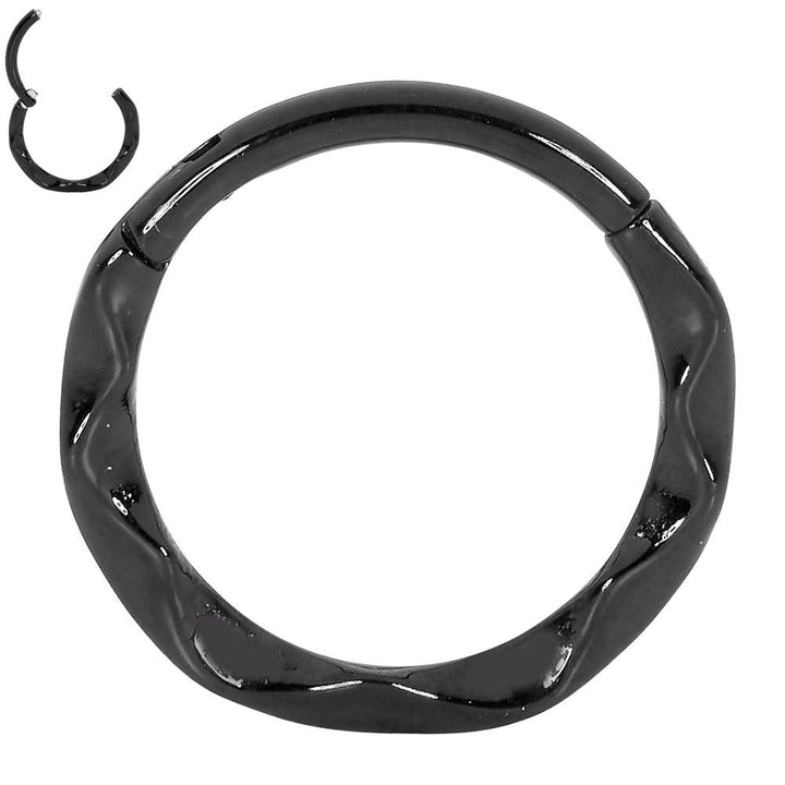 1 Piece 16G Stainless Steel Twist Hinged Hoop Segment Ring Earring 8mm 10mm