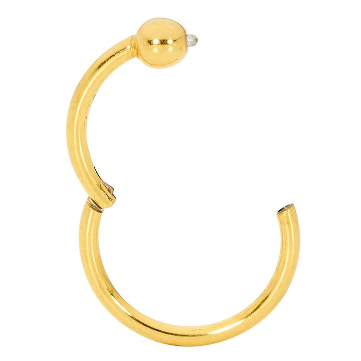 1 Piece 20G - 14G Stainless Steel Hinged BCR Ball Closure Segment Ring Earring 6mm - 12mm